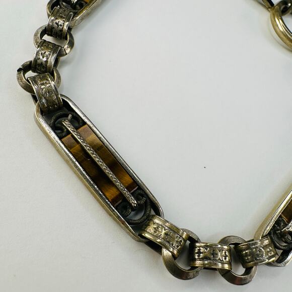 Vintage Victorian Watch Fob Chain with Decorative Locket - Picture 3 of 9